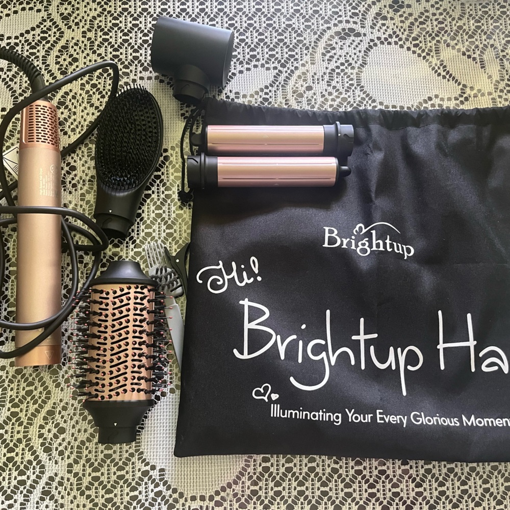 Brightup Hair Styling Set in Rose Gold and Black
